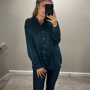 Teal and black tunic from Zara Milan